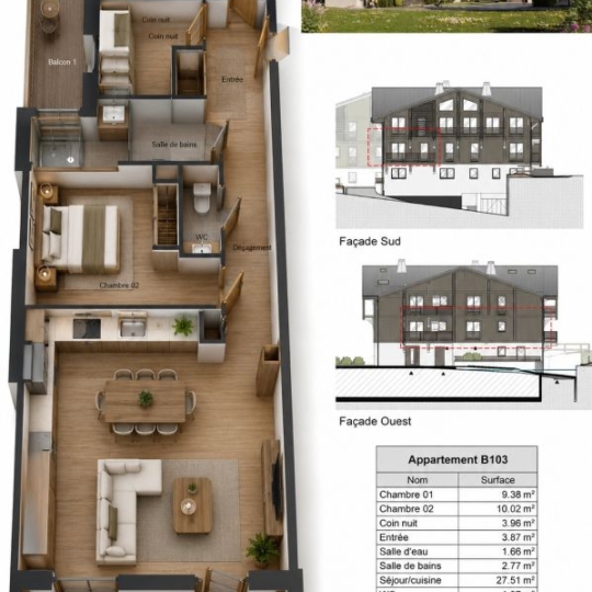 ALP'AGENCE : Appartement | MORILLON (74440) | 61.00m2 | 438 000 € 