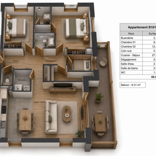 ALP'AGENCE : Appartement | MORILLON (74440) | 70.00m2 | 507 000 € 