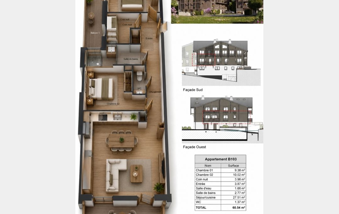 ALP'AGENCE : Appartement | MORILLON (74440) | 61 m2 | 438 000 &euro; 
