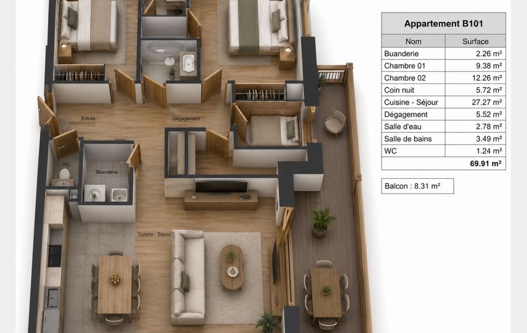 ALP'AGENCE : Appartement | MORILLON (74440) | 70 m2 | 507 000 &euro; 