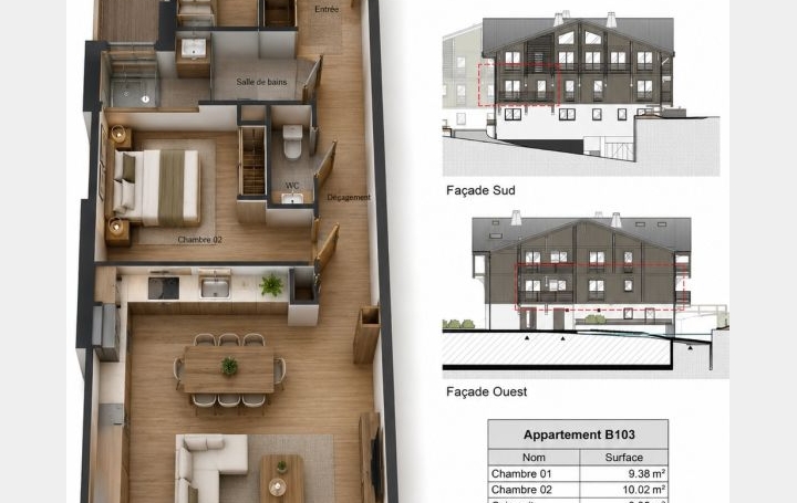 ALP'AGENCE Appartement | MORILLON (74440) | 61 m2 | 438 000 € 