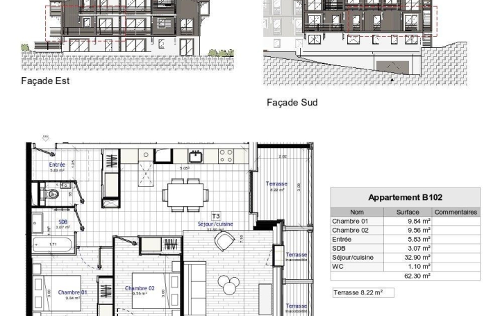Appartement P3 MORILLON 62 m2 415 000 € Appartement P3 MORILLON 62 m2 415 000 €
