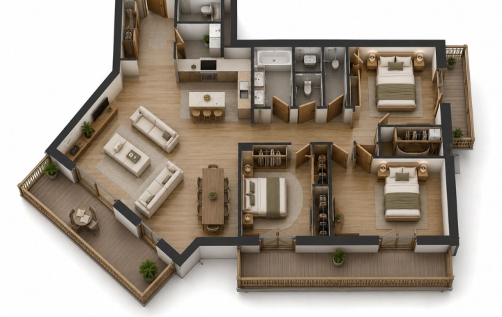  ALP'AGENCE Appartement | SAMOENS (74340) | 100 m2 | 716 000 € 